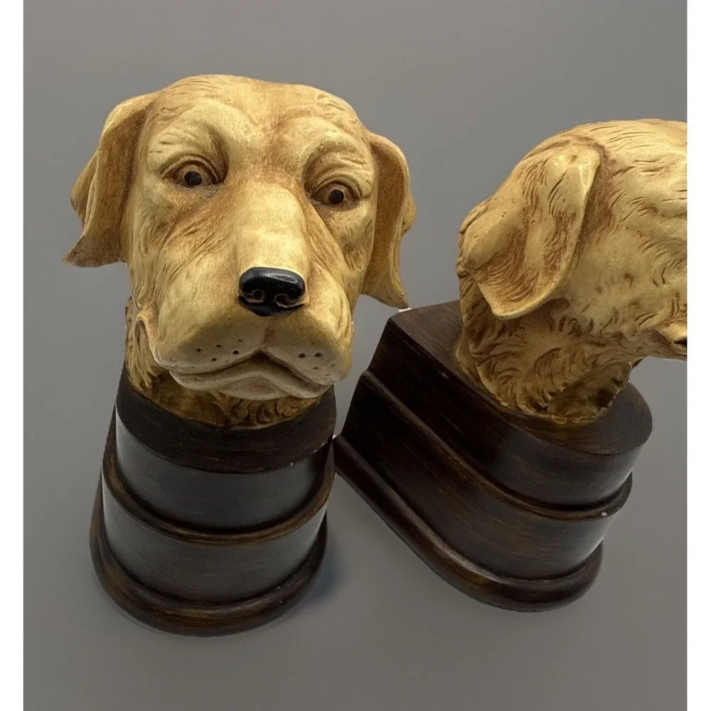 Vintage Bookends C2C Design‎ Golden Retriever Shelf Bookcase